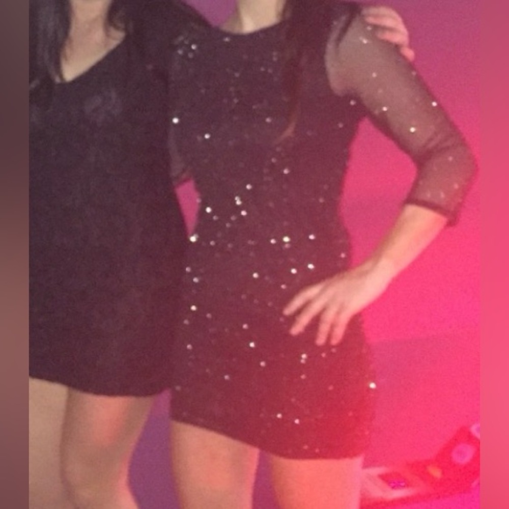 Black Glitter Dress